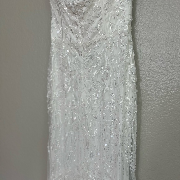 Profound Romance White Sequin Embroidered Bustier Maxi Dress - Picture 7 of 12